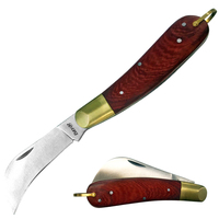 Fury Hawk Bill Knife Brass Lined Folding Knife 113mm Closed Length (10233)