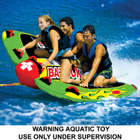 Wow Watersports Big Bazooka 4 Person Inflatable Towable Water Ski Tube 13-1010