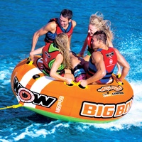Wow Watersports Big Boy Racing 4 Person Inflatable Towable Water Ski Tube 15-1130
