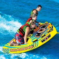 Wow Watersports Macho 3 Person Inflatable Towable Water Ski Tube 16-1030