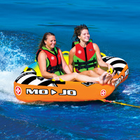 Wow Watersports Mojo 2 Person Inflatable Towable Water Ski Tube 16-1060