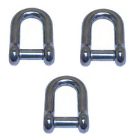 3 PK BRIDCO D SHACKLE SLOT HEAD - STAINLESS STEEL 6MM, 7MM, 8MM OR 10MM (A-2366)