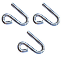 3 PACK BRIDCO S HOOK - STAINLESS STEEL 6MM, 8MM OR 9MM