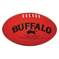 BUFFALO SPORTS CELLULAR RUBBER FOOTBALL - SIZES 2 / 3 / 4 / 5 - RED / YELLOW