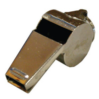 BUFFALO SPORTS LARGE METAL WHISTLE WITH RING 58.5 - HIGH QUALITY METAL (WHI006)