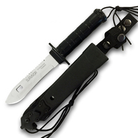 Fury Black Handle Survival Knife w/ Sheath (32350)