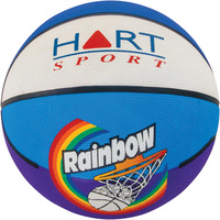 HART RAINBOW BRIGHT COLOURED BASKETBALL - INDOOR / RUBBER RUBBER BASKETBALL