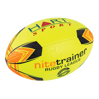 HART NITE TRAINER RUGBY LEAGUE BALL - HIGH VISIBILITY PERFECT FOR NIGHT TRAINING
