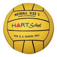 HART SCHOOL RUBBER NETBALLS- DISTINCTIVE YELLOW COULOUR AND MARKINGS TO IDENTIFY