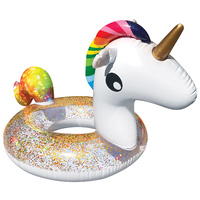 NEW PALM BEACH BLING UNICORN RING INFLATABLE POOL TOY