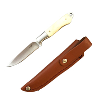 Mustang Wyoming Faux Ivory Knife w/ Sheath 150mm (74401)