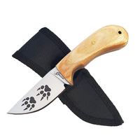 Mustang Paw Prints Timber Handle Knife 145mm (75578)