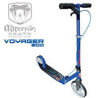 Adrenalin Voyager Kids & Adult Push Scooter with Hand Brake - Blue