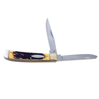 Mustang Trapper Knife w/ Derlin Stag Handle (88076)