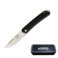 Azero PMMA Black Handle Pocket Knife 140mm Overall Length (A153233)
