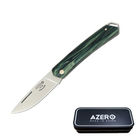 Azero PMMA Green Handle Pocket Knife 140mm Overall Length (A154233)