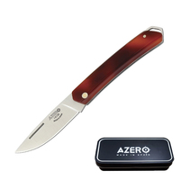 Azero PMMA Brown Handle Pocket Knife 140mm Overall Length (A154233)