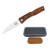 Salamandra Thuya Burl Wood Stainless Steel Pocket Knife 175mm (A231153)