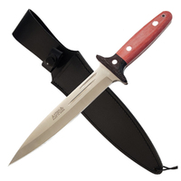 Azero Dark Micarta Pig Sticker Stainless Steel Hunting Knife 355mm (A238221-D)