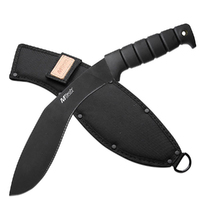 M-Tech USA Black Kukri Shaped Blade Machete Rubber Handle 431mm (K-MT-537)