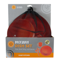 UST PackWare Lightweight Plastic Dish Set Orange (U-02780)