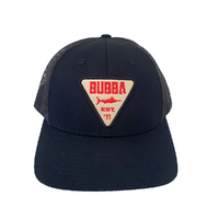 Bubba Black Marlin Hat Adjustable Snapback Strong Front Build (U-1116101)