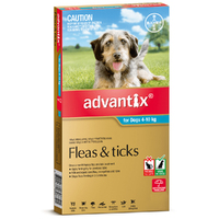Advantix Medium Dog 4-10kg Teal Spot On Flea & Tick Treatment 6 Pack