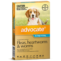 Advocate Medium Dog 4-10kg Teal Spot On Flea Wormer Treatment 1 Pack