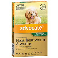 Advocate Small Dog 0-4kg Green Spot On Flea Wormer Treatment 3 Pack