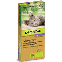 Drontal Tablet Allwormer for Cats & Kittens 4kg 2 Pack