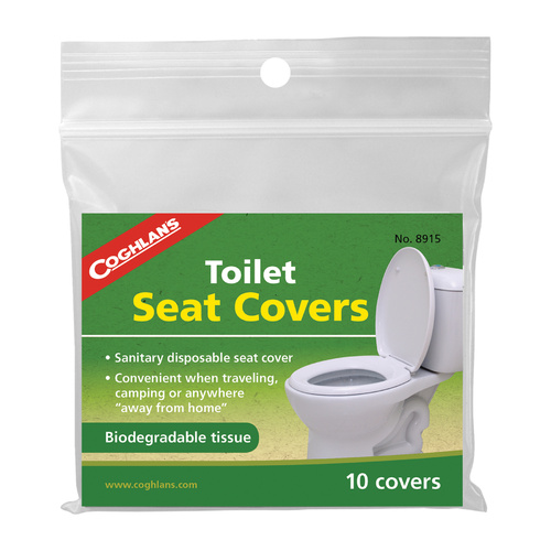 COGHLANS TOILET SEAT COVERS - PACK OF 10 - SANITARY DISPOSABLE COVER (COG 8915)