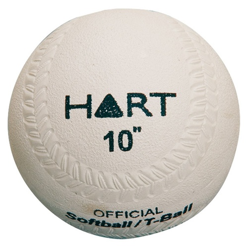 HART RUBBER T-BALL - WATERPROOF RUBBER COVER - 10 INCH - WHITE (5-512-10)