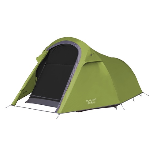Vango Soul 300 3 Person Camping & Hiking Tent - Apple (VTE-SO300-R)