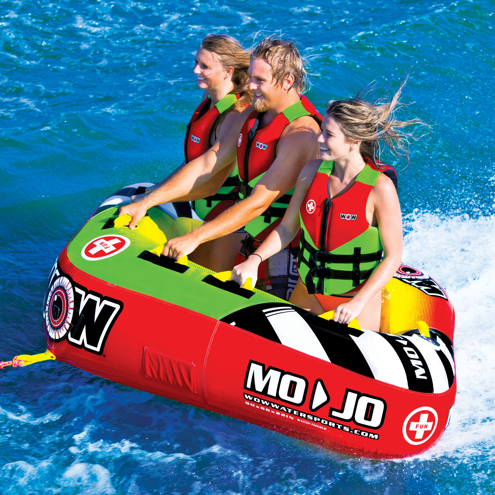 WOW WATERSPORTS MOJO 13 PERSON INFLATABLE TOWABLE SKI TUBE (161070)