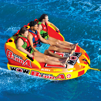Wow Watersports Super Bubba 3 Person Inflatable Water Ski Tube 13-1092