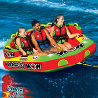 Wow Watersports Bingo 3 Person Inflatable Towable Water Ski Tube 14-1070