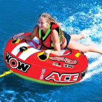 Wow Watersports Ace Racing 1 Person Inflatable Towable Water Ski Tube 15-1120