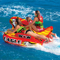 Wow Watersports Eagle 1 3 Person Inflatable Towable Water Ski Tube 17-1040