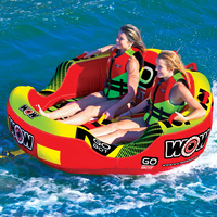 Wow Watersports Go Bot 2 Person Inflatable Towable Water Ski Tube 
