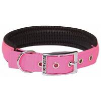 Prestige Pet Soft Padded Adjustable Dog Collar Hot Pink 1 Inch x 71cm