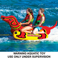 Wow Watersports Weiner Dog 2 Person Inflatable Towable Water Ski Tube 19-1000