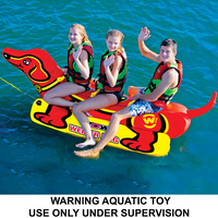 Wow Watersports Weiner Dog 3 Person Inflatable Towable Water Ski Tube 19-1010