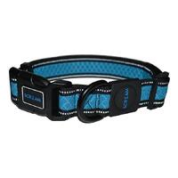 Scream Reflective Adjustable Dog Collar Loud Blue Medium 2.5 x 35-51cm