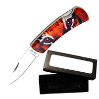 Fury Animal Collector Knife Tiger Eyes Knife 89mm Closed Length (20709)