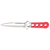 LAND & SEA FANCY DIVE KNIFE 420SS (RED HANDLE) - DIVE KNIFE SEA