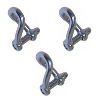 3 PACK BRIDCO TWISTED SHACKLE STAINLESS STEEL 8MM OR 10MM (A-2361)