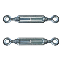 2 PACK ANSCO TURNBUCKLE EYE/EYE GALVANISED (6MM - 20MM) (A-2540)