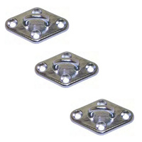 3 PACK BRIDCO PAD EYE DIAMOND - STAINLESS STEEL - 60MM, 90MM OR 100MM (A-2621)
