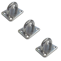 3 PACK BRIDCO PAD EYE - STAINLESS STEEL - 6MM OR 8MM (A-2621)