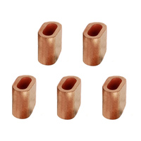 5 PACK BRIDCO SWAGE FERRULE COPPER (DIN 2 - DIN 11) (A-2690D) SWAGING CRIMP